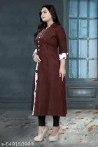 Solid Khadi Cotton Kurti for Women 