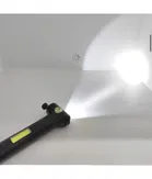 Life Like Rechargeable Hammer Torch Flashlight With Belt Cutter And Side Cob Light 3 Hrs Torch Emergency Light  