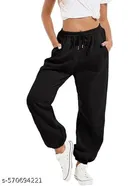 Cotton Blend Solid Trousers for Men, Black 