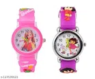 Analog Watch for Girls (Pink & Purple, Pack of 2)
