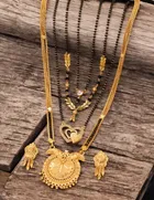 Combo of 4 Pcs Mangalsutras with Earrings Set for Women 