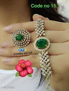 Alloy Bracelet with Ring for Women 