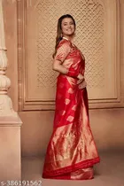 Binny Silk Zari Woven Saree for Women 