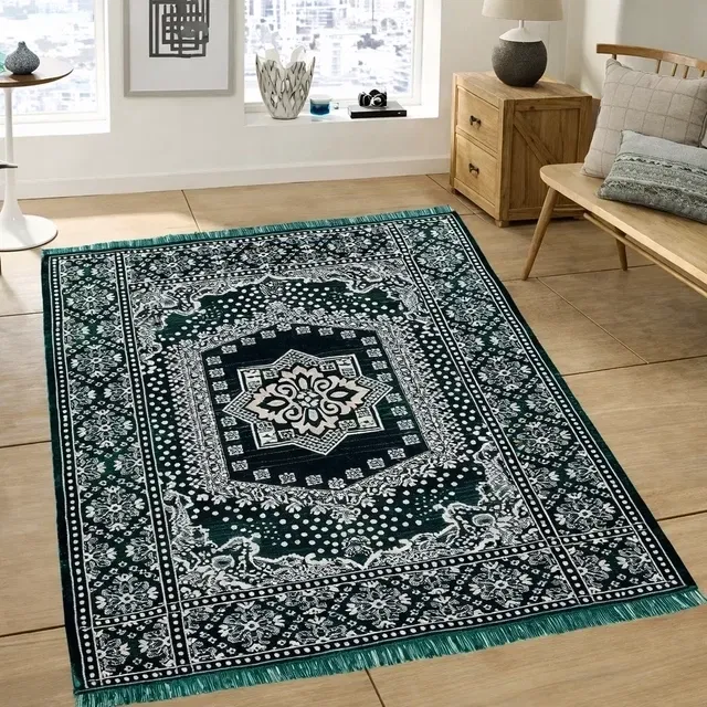 Alqsa Designer Green Carpet 5x7feet