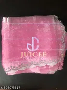 Jimmy Choo Solid Saree For Women, Pink