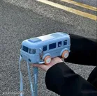 Plastic Bus Shape Sipper Bottle for Kids, Multicolor 