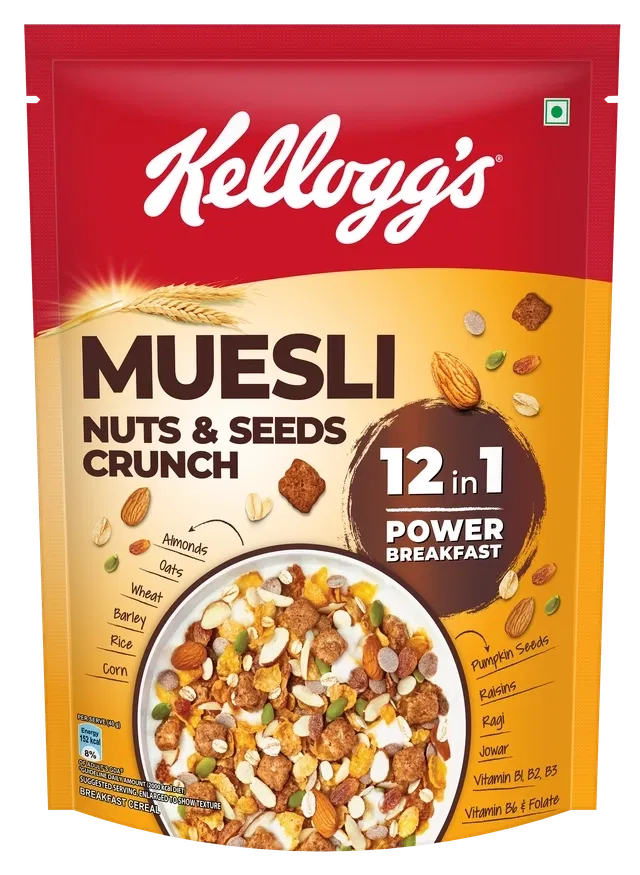 Kellogg'S नट डिलाइट मूसली 500 g (पाउच)