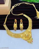 Alloy Necklace with Earrings for Women 