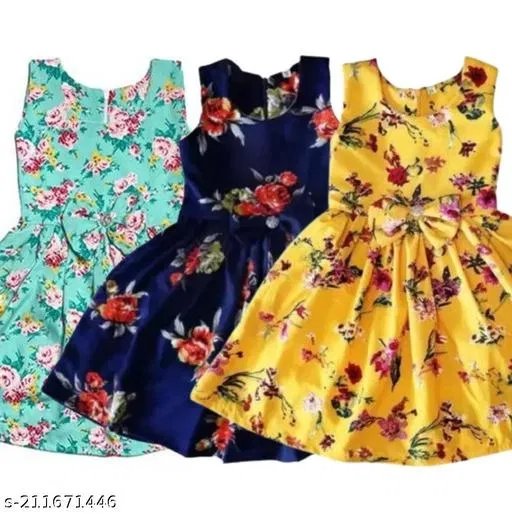 Party Frock for Girls (Aqua Blue, 10-11 Years)