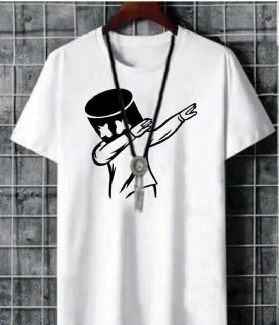 Stylesmyth Polyester Mens T-Shirt (White, M) (SS-16)