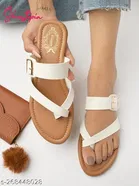 Shoetopia Synthetic Solid T-Strap Flats for Women 