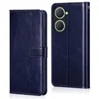 Poco_C71 / Redmi_A5 Artificial Leather Flip Mobile Cover (Blue)