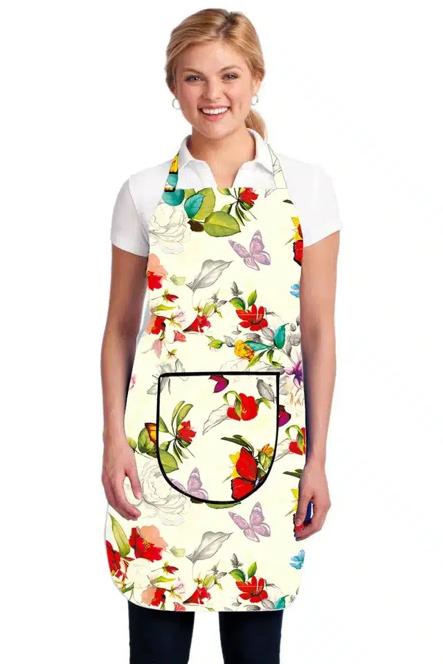 PVC Printed Kitchen Apron (Multicolor)