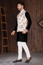 Cotton Button Kurta Set for Men 