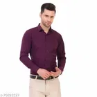 Cotton Blend Solid Full Sleeves Shirt for Men 