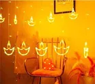 Diya LED Curtain Diya Shaped Lights with 8 Flashing Modes 