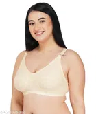 Cotton Blend Solid Non Padded Bra for Women 