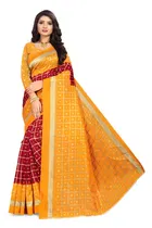 Art Silk Bandhani Saree for Women 