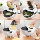 K Kudos 9 In 1 Multifunctional Vegetable Cutter With Drain Basket 