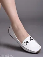 Shoetopia Girls Loafers - White 
