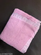Chinnon Solid Saree For Women, Pink