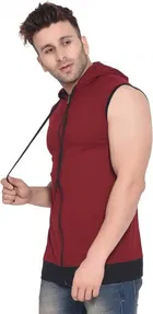 Sleeveless Hooded T-Shirt for Men 