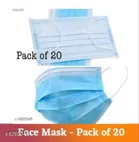Nonwoven Cloth Face Mask (Sky Blue, Pack of 20)