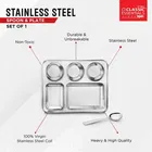 5 in 1 Compartments Dinner Plate with 1 Spoon 