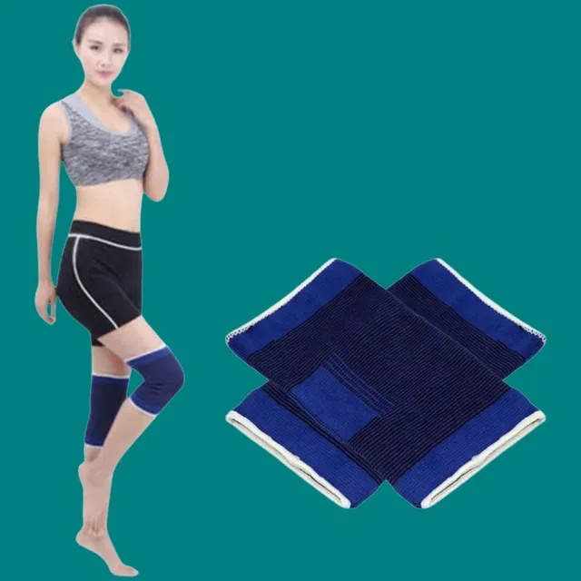 Polyester Solid Knee Sleeves for Women (Blue, Set of 1)