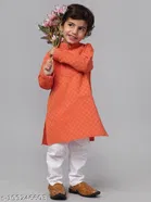 Cotton Blend Kurta with Pyjamas for Boys 