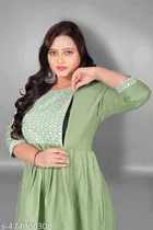 Embroidered Floral Maternity Kurti 