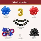 Captain AMerica Theme 3rd Birthday Balloon Decoration Kit For Kids, Multicolor, Pack Of 53