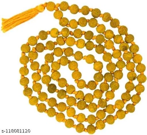 Haldi Mala Turmeric Rosary Wood Chain for Men (Green)