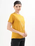 Round Neck Printed T-Shirt for Women 