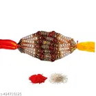Handmade Designer Rakhi with Roli Chawal 