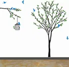 Happy Birds with Tree Self Adhesive Wall Stickers