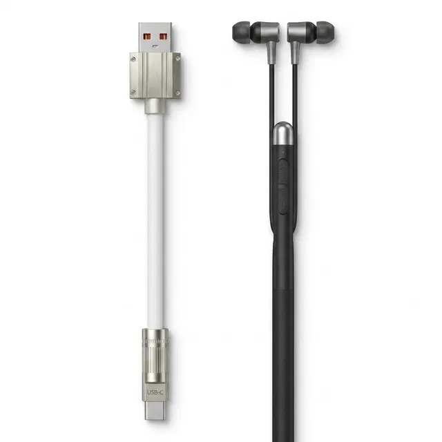 Combo: Platinum Neckband & Type-C Cable [Set of 2]