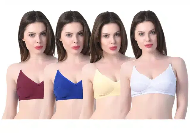 Daily Use Bra for Women (Pack of 4) (Multicolor, 34B)