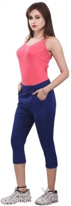 Cotton Blend Capri for Women 