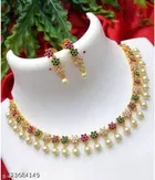 Alloy Necklace with Earrings for Women 