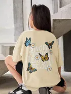 Round Neck Printed T-Shirt for Girls 