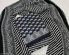 Cotton Unstitched Suit Fabric for Women (Black & Grey)