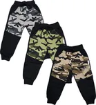 Woolen Printed Winter Trackpants for Boys (Multicolor, 12-18 Months) (Pack of 3)