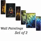 MDF 2 Pcs Designer Wall Painting for Home & Office 