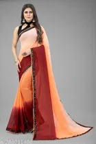 Georgette Solid Sarees for Women 