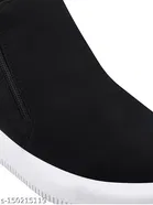 Shoetopia Solid Canvas Flat boots Black 