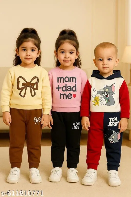 Hosiery Cotton Printed Clothing Set for Kids, Multicolor, Pack of 3 (9-12 Months)