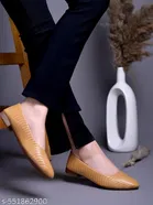 Shoetopia Solid Synthetic Ballerinas 