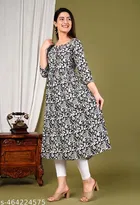 Rayon Kurti for Women, Black 