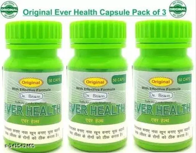 Dr. Biswas Ever Health 100% Original Ayurvedic Capsule Pack Of 3 (Pack Of 3)